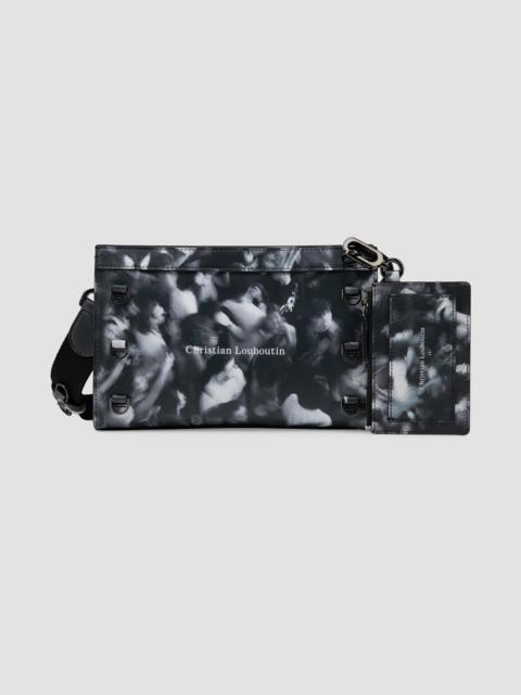 Christian Louboutin Men's Kosmica Printed Leather Crossbody Bag - Black White