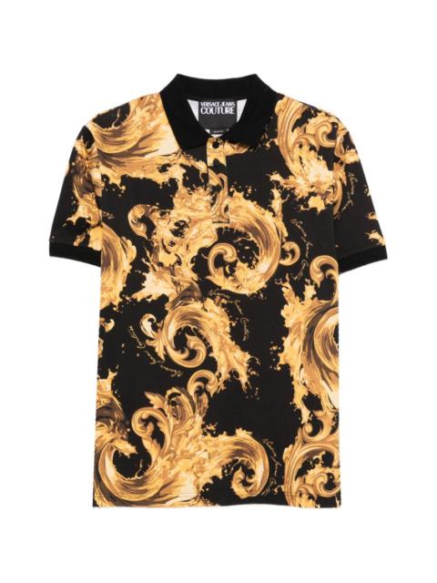 VERSACE JEANS COUTURE baroque-print polo shirt
