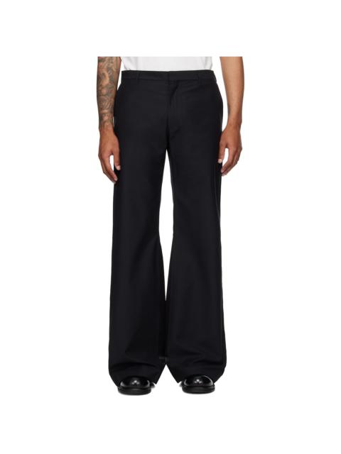 MM6 Maison Margiela Black Flared Trousers