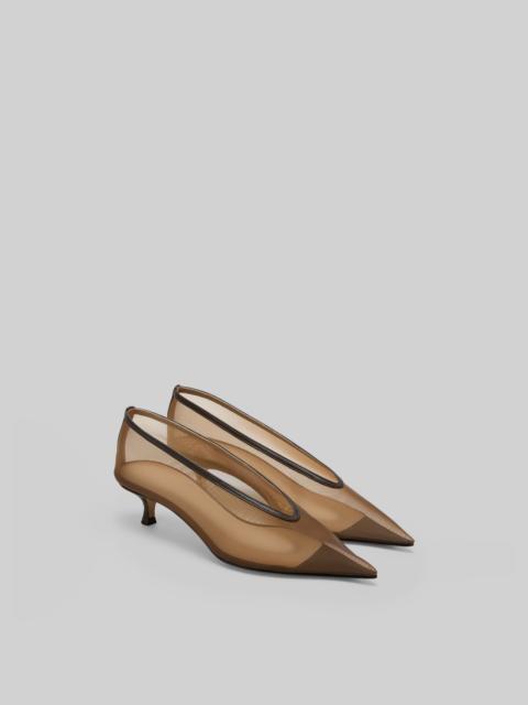 LE MONDE BÉRYL Le Monde Beryl Babouche Kitten Heels - Brown