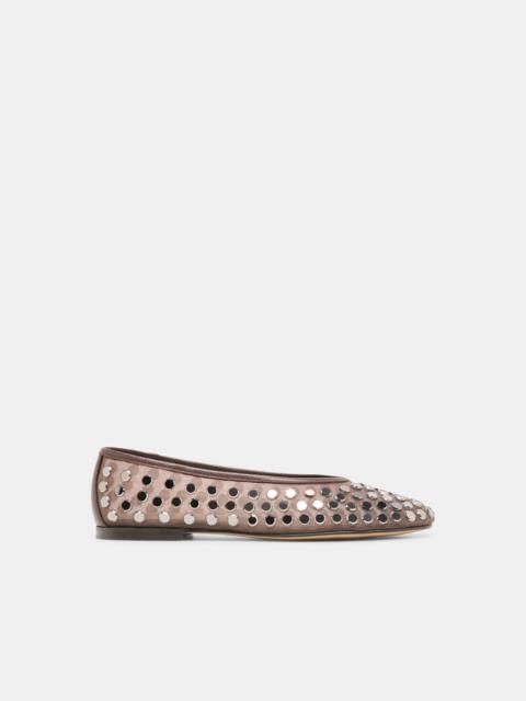 dolce vita CALIA STUD BALLET FLATS DK BROWN MESH