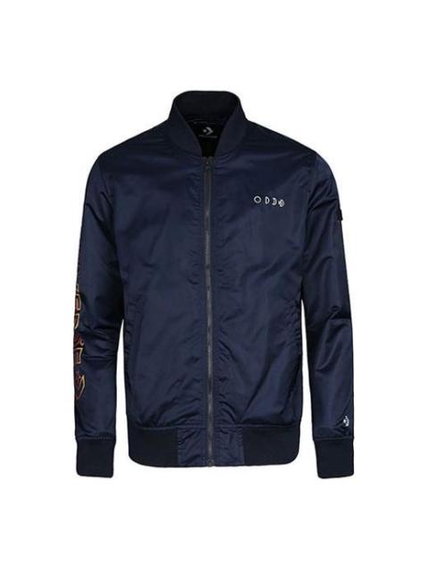 Converse Converse Casual Sports Stand Collar Baseball Jacket 'Navy' 10007769-A02