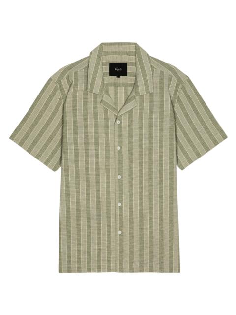 Rails Men's Fielder Striped Cotton Short-Sleeve Shirt - Sage Brush Stripe