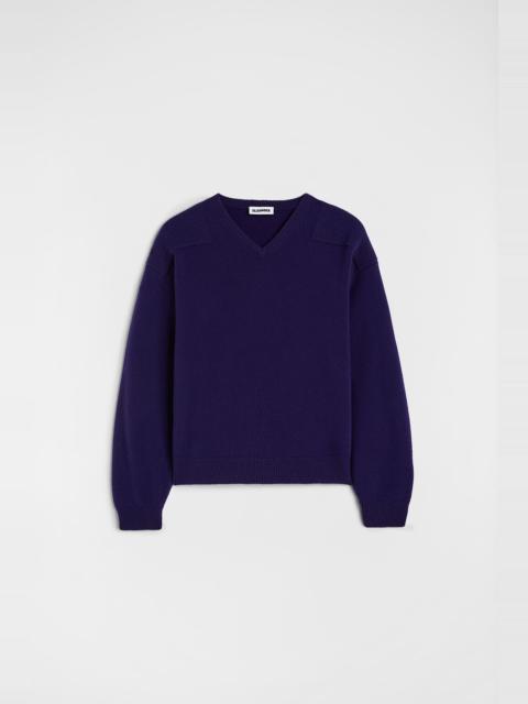 Jil Sander Wool Blend V-Neck Sweater