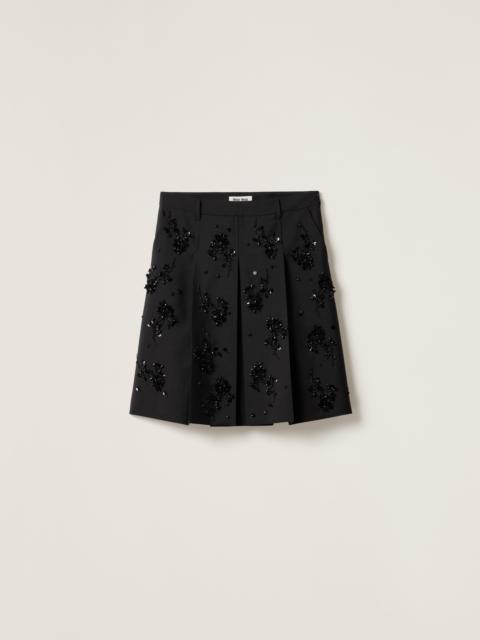 Miu Miu Embroidered kid mohair skirt