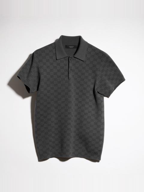 GUCCI GG wool silk jacquard polo shirt