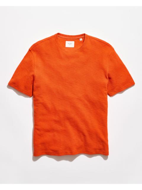 Billy Reid Short Sleeve Slub Tuck Crew