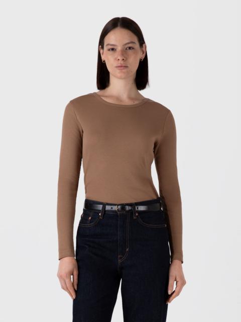Sunspel Long Sleeve Ribbed T‑shirt