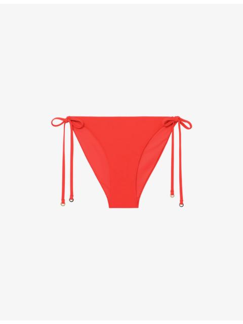 REISS Riah Side-Tie Stretch-Woven Bikini Bottoms