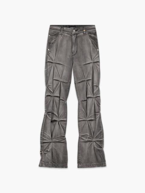 We11done Black Womens Wrinkled Denim Jeans
