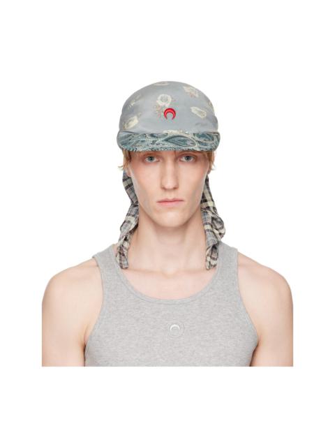 Marine Serre Multicolor Regenerated Silk Scarves Veiled Cap