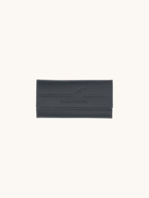 Paul & Shark FIN-EMBOSSED LEATHER KEYCHAIN