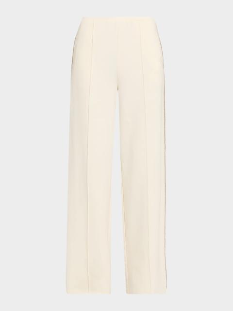 THE UPSIDE Hamsa Milou Pintuck Wide-Leg Sweatpants