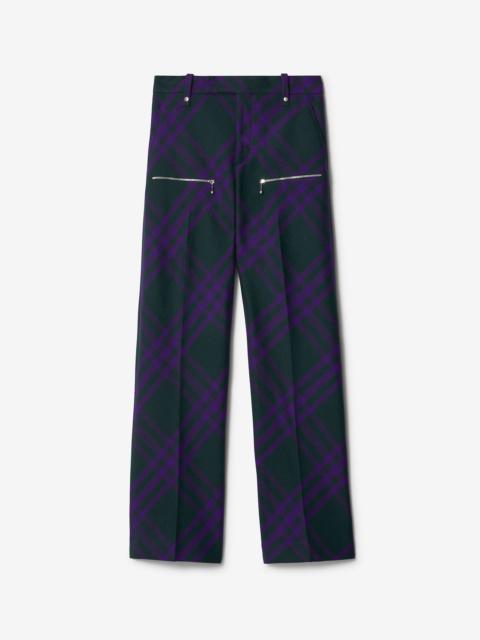 Check Wool Trousers