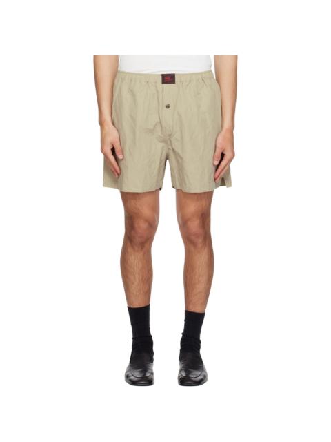 WILLY CHAVARRIA Taupe Willy Woven Boxer Shorts