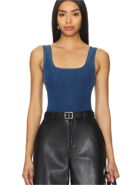 commando Do It All Denim Squareneck Bodysuit