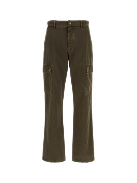 Burberry Burberry Men Army Green Cotton Cargo Pant