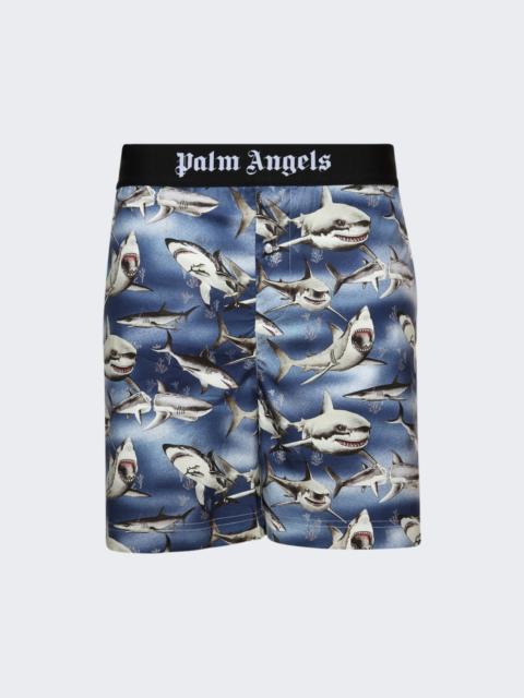 Palm Angels Sharks Easy Shorts Blue