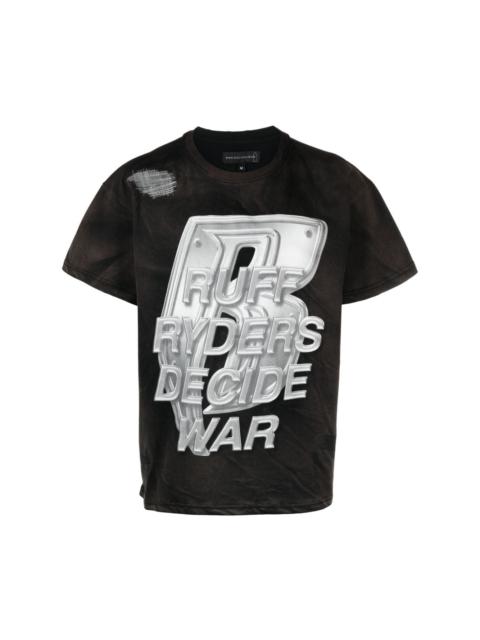 WHO DECIDES WAR Ruff Ryders graphic-print T-shirt