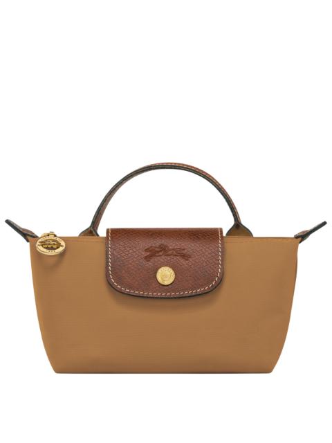 Longchamp Le Pliage Original Pouch with handle Fawn - Recycled canvas