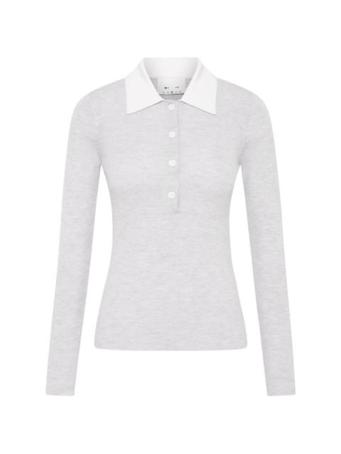 THE UPSIDE Faye collared knit polo top