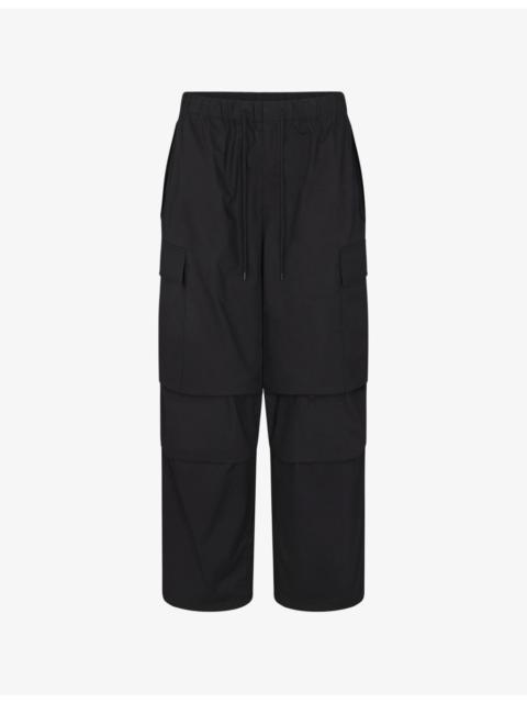 SKIMS Wide-Leg Cargo-Pocket Stretch-Cotton Trousers