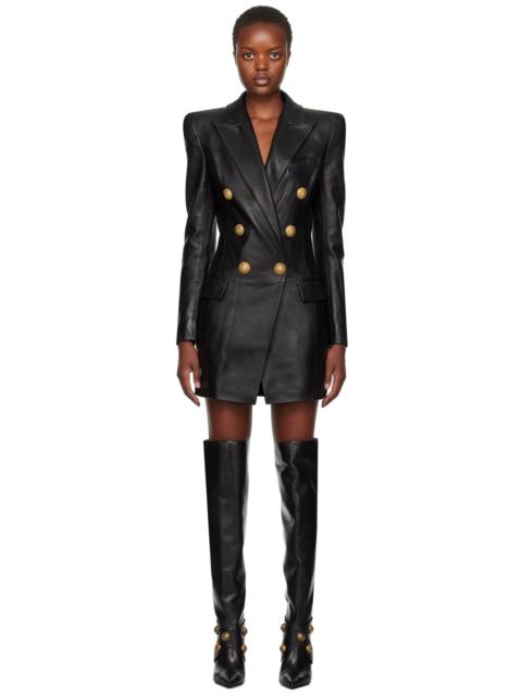 Balmain leather blazer mini dress