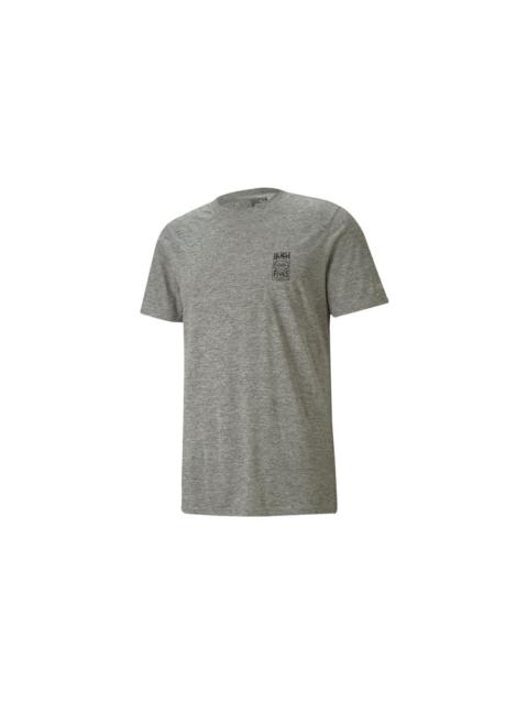 PUMA PUMA x Black Fives Short Sleeve Basketball T-Shirt 'Grey Black White' 532264-02