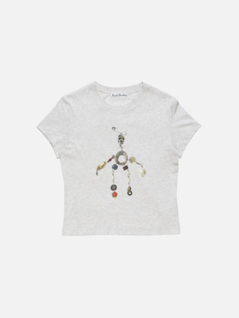 Acne Studios Fitted graphic t-shirt - Grey Melange