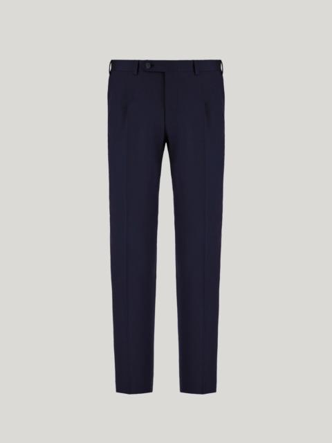 Canali NAVY BLUE CANALI TRAVEL WOOL FLANNEL REGULAR-FIT PANTS