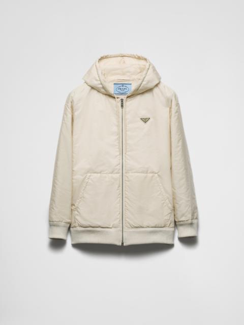 Lightweight hooded Re-Nylon blouson jacket