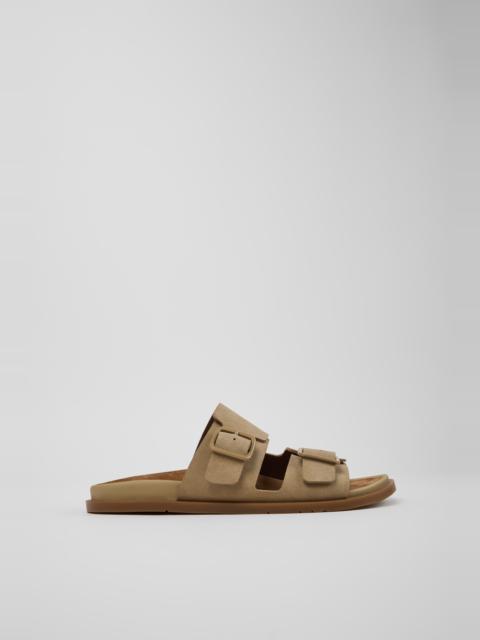 CAMPERLAB Brown Suede Leather Sandals for Men.