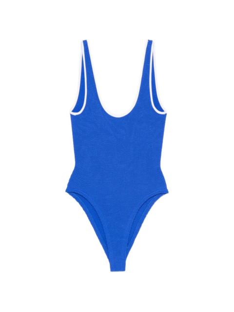 Hunza G scoop neck swimwear