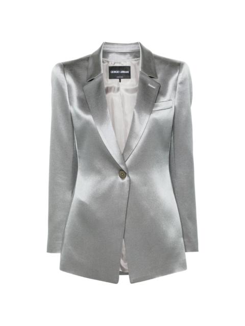 GIORGIO ARMANI single-breasted silk blazer