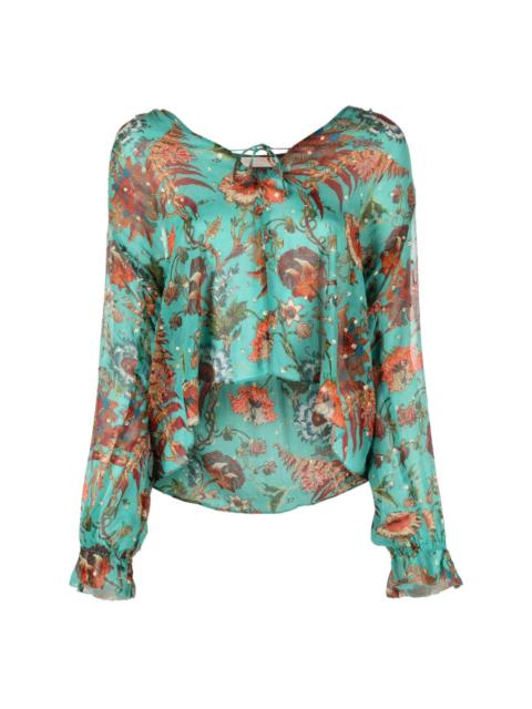 Bernadette floral-print blouse