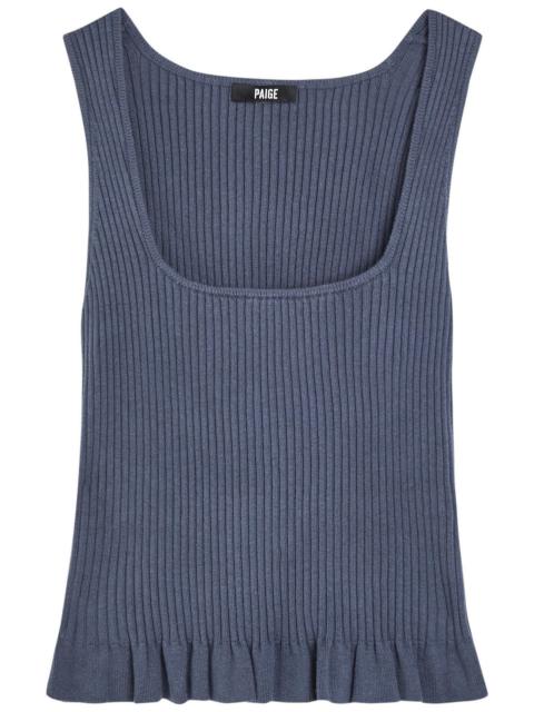 PAIGE Paige Bronwyn Ribbed Cotton-blend Tank