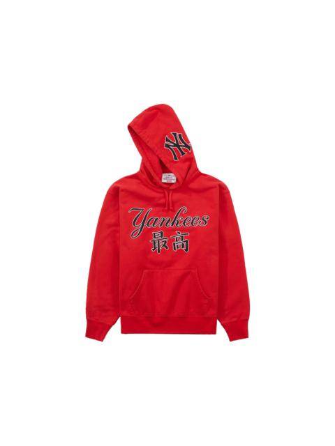 Supreme Supreme New York Yankees Kanji Hooded Sweatshirt Red