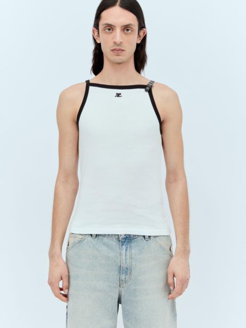 courrèges Buckle Contrast Tank Top
