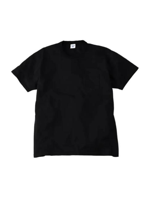 THE FLAT HEAD FN-THC-101P Three Needle Loopwheel Pocket Tee Black