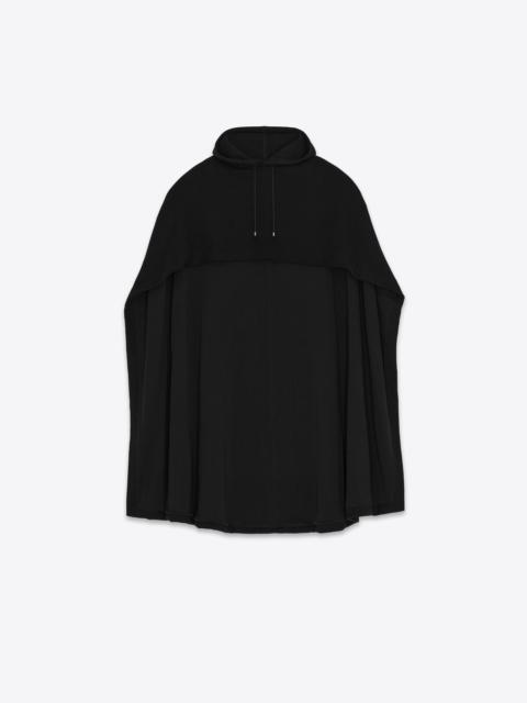 SAINT LAURENT hoodie cape in fleece