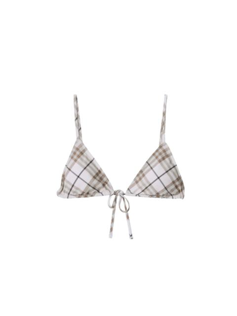 Burberry checkered bikini top
