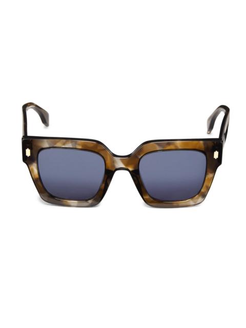 FENDI Women's Fendi Roma 50MM Square Sunglasses - Havana