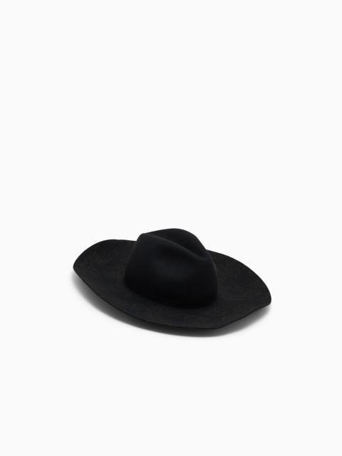 GIORGIO ARMANI CLASSIC LASER-CUT HAT IN WOOL WITH A SWEATBAND
