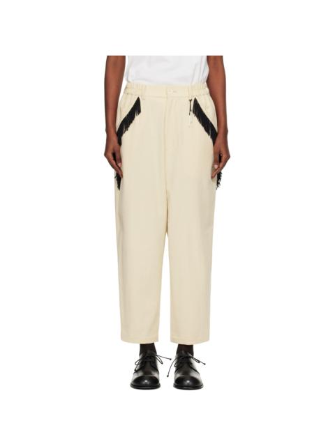 UNDERCOVER Beige Fringe Trousers