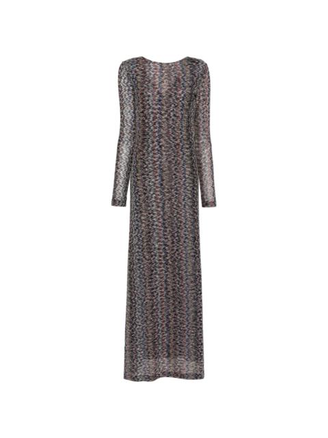 zigzag chevron-knit dress