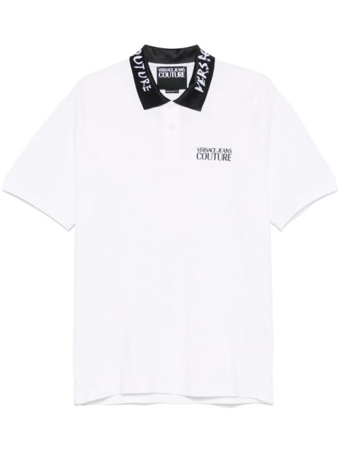 VERSACE JEANS COUTURE Logobrush-collar Polo Shirt
