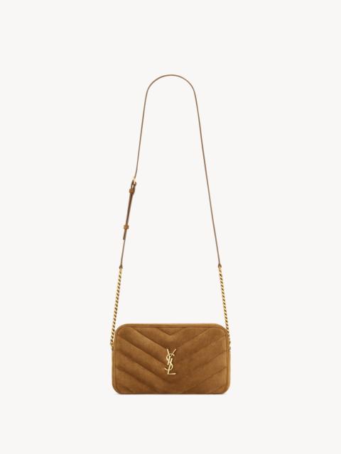 SAINT LAURENT LOULOU CAMERA BAG IN MATELASSÉ SUEDE