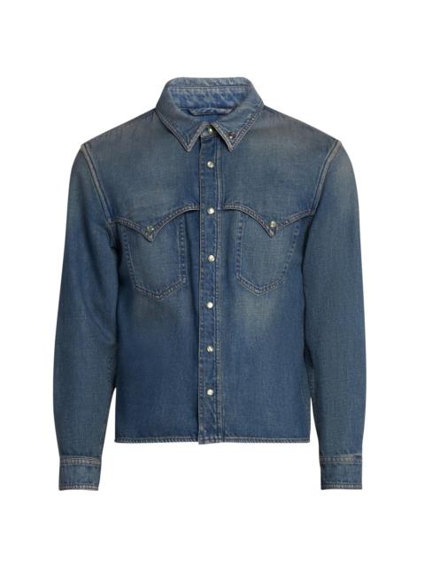 VERSACE Men's Old Glory Denim Shirt - Vintage Blue