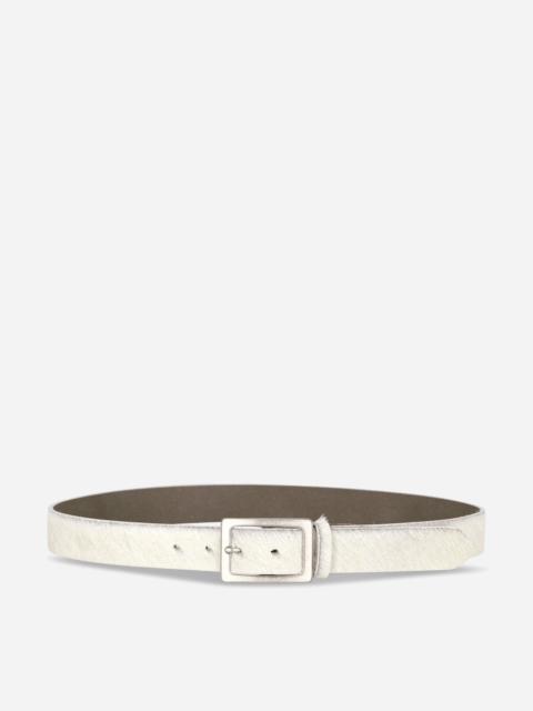NEIGHBORHOOD Hair-On Leather Belt White