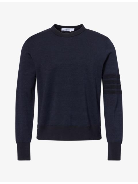 Thom Browne Milano Crew-Neck Wool, Linen And Cotton Jumper